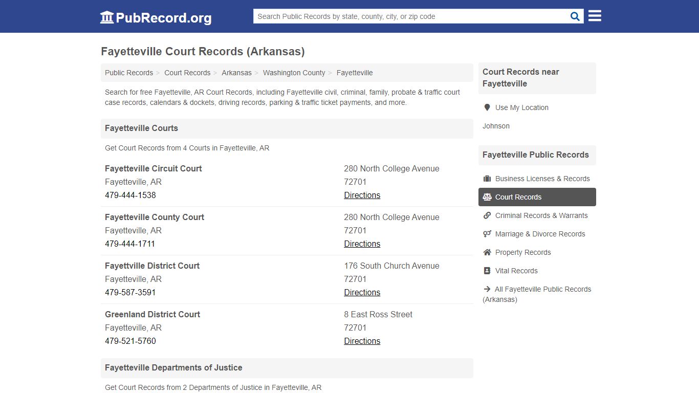 Free Fayetteville Court Records (Arkansas Court Records)